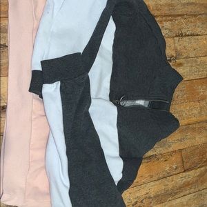 Cropped long sleeve sweater